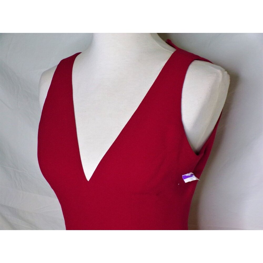 🆕 DRESS THE POPULATION Catalina Fit & Flare Dress Garnet Red XX-Small (00-0) - Picture 5 of 10